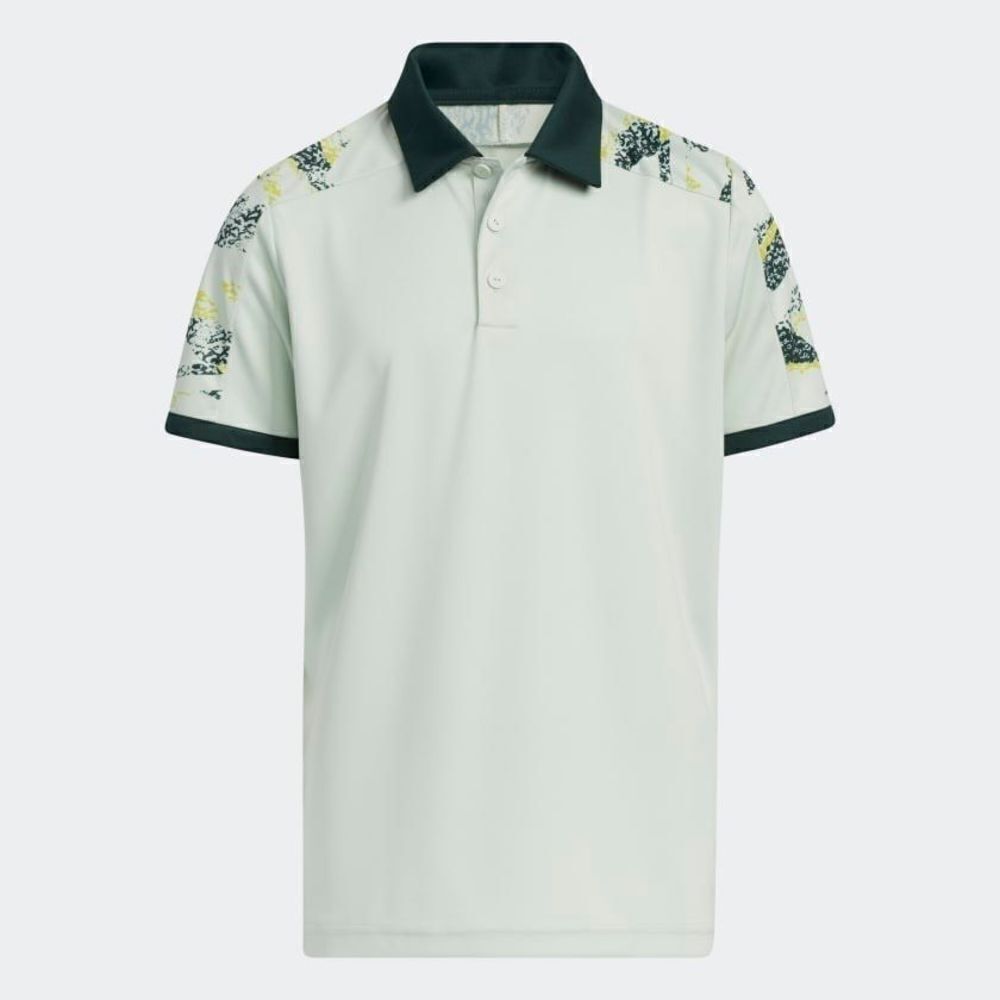 NWT Adidas Printed Colorblock Polo Golf Shirt Mint Green